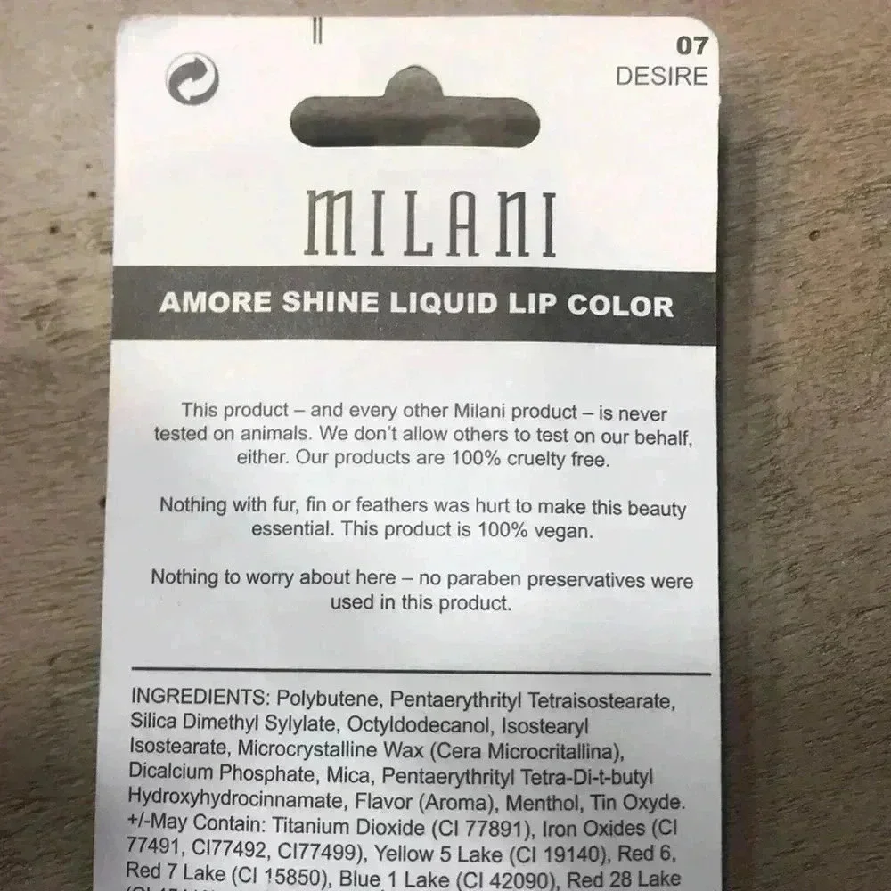 New Milani liquid lip color “desire”
